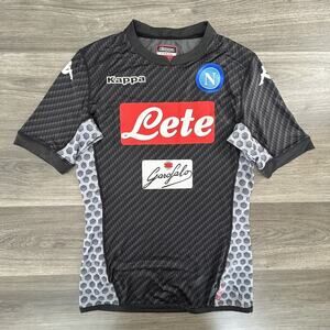 Napoli Soccer Jersey Mens Large Football Kappa Carbon Fourth Shirt 2017 /2018